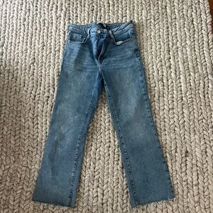 High rise mini flare jeans Zara
